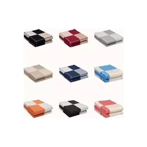 Plaid Cashmere Blanket Crochet Soft Wool Scarf Shawl Portable Warm Sofa Bed Fleece Knitted Throw Cape Brand Blanket 135x170cm