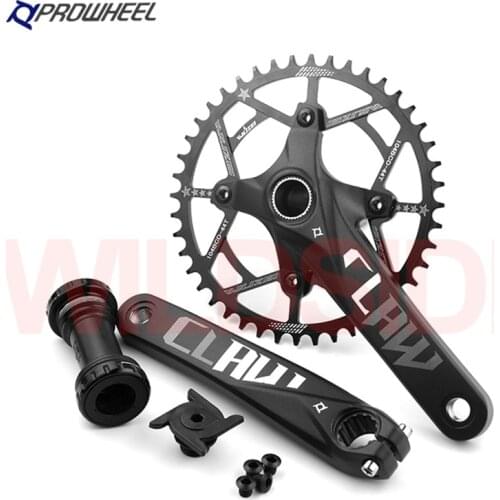 Prowheel CLAW 104BCD Crankset 170/175mm Crank 30/32/34/36/38/40/42/44/46/48/50/52T Chainring Narrow Sprocket for MTB Bike Crank