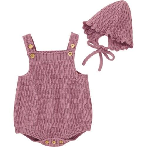 0-24M Baby Romper Winter Clothes Knitted Warm Romper With Hat Infant Toddler Jumpsuit Newborn Girl Boy Clothes 2020
