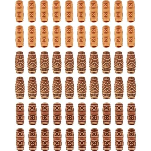 60pcs/bag Crochet micro Braids Multicoloured Hair Beads for Dreadlock Braiding Hair Extensions rings tube accessories