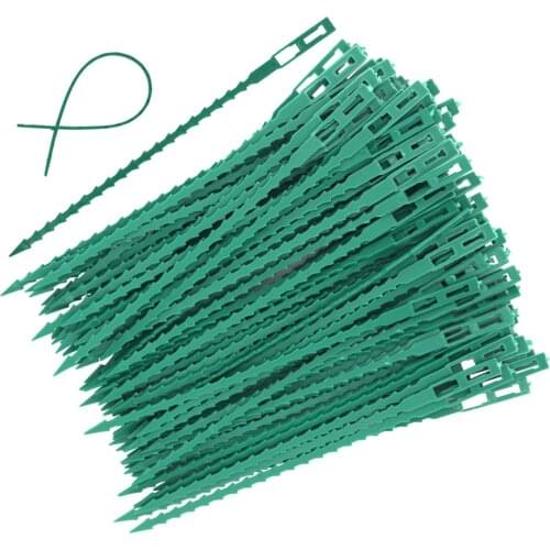 100Pcs/Set Reusable Garden Cable Ties Plant Support Shrubs Fastener Tree Locking Nylon Adjustable Plastic Cable Ties Tools