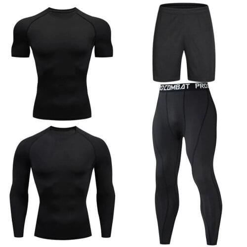 Men MMA Boxing Suits Long Sleeve T-shirt+Pants Compression Shirts Fitness Quick Dry Clothing boxeo Rashguard Sport Jerseys Suit