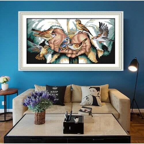 Love style Printed Cross Stitch Kit Home Decorative painting 11CT 14CT DMC Chinese Embroidery Needlework DIY Cross-stitch set