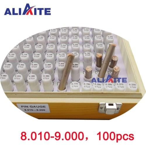 Aliaite pin gauge set 8.010-9.000(step: 0.01,100pcs)
