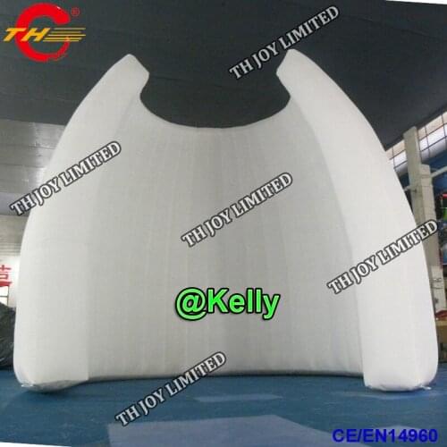 Free door shipping inflatable photobooth with led lights for sale, customized inflatable stage tent inflatable background wall