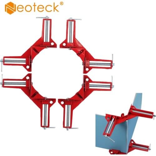 Neoteck 4 PCS High quality 90°Degree Right Angle Picture Frame Corner Clamp Holder Aluminium Alloy Clamps Photo Clip Tool
