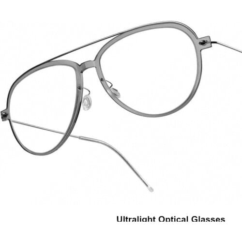 Denmark Brand Titanium Myopia Glasses Frame 6547 Men Women Screwless Spectacle Frame Ultralight Optical Prescription Eyeglasses