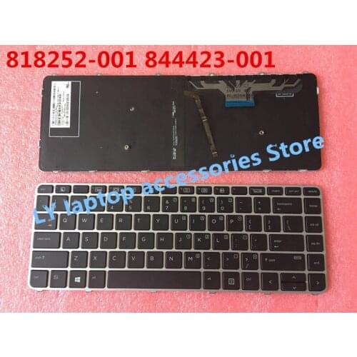 For HP EliteBook 1040 G3 original laptop keyboard US keyboard with frame silver frame 818252-001 844423-001