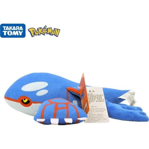 Genuine 32cm Pokemon Kyogre カイオーガ Plush Toy Cute Cartoon Pikachu Squirtle Plush Doll Big Doll Pillow Ragdoll Children’s Gift