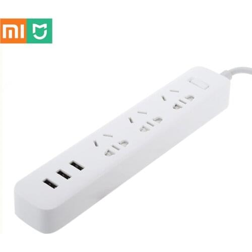 Original for Xiaomi Mi Power Socket Portable Strip Plug Adapter with 3 USB Port Multifunctional Home Electronics