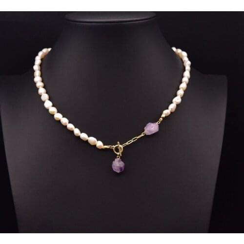 Natural Freshwater Geometric Shape Pearl Necklace Romantic Gift Necklace for Women 2021 Handmade Fine Jewelry Luxury Accessories