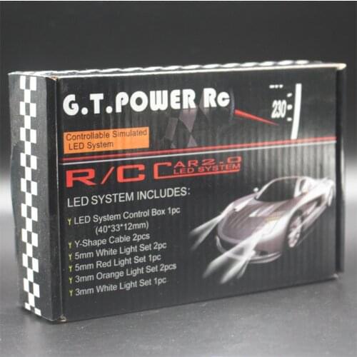 RC model GT power 8 LED Flashing Light Wire System for Car HSP94123/94122/94103