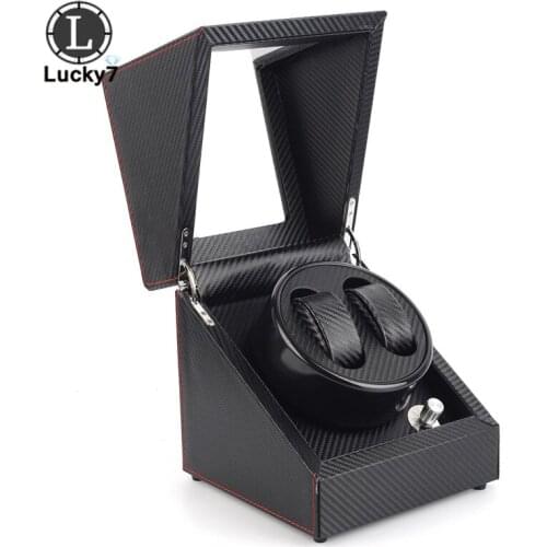 Single Head 2-position Jewelry Storage Box Plug-in Battery Cover Transparent Watch Box PU Leather Watch Organizer Display