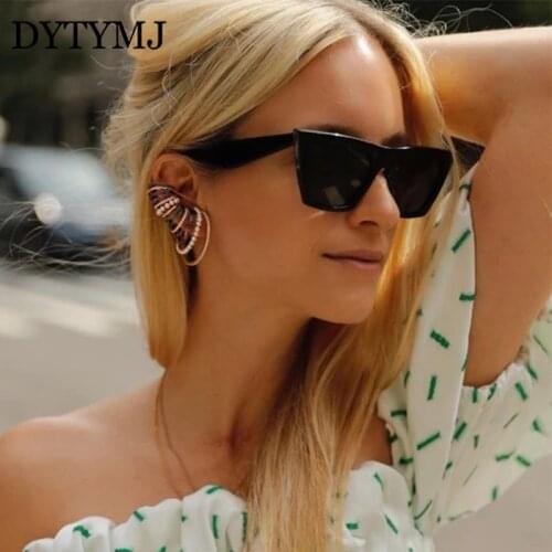 DYTYMJ Cateye Sunglasses Women 2021 Luxury Square Eyeglasses For Women/Men Cat Eye Glasses Men Retro Lentes De Sol Mujer UV400