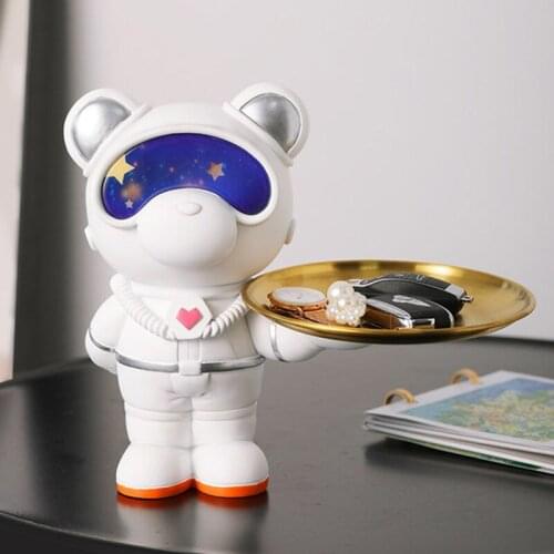 Modern Astronaut Figurine Porch Key Storage Ornements Living Room Desk Decor Statue Nordic Art Home Decoration Accessories Gift