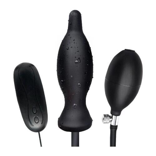 Super Large Anal Balls Silicone Butt Plug Vibrator Inflatable Prostate Massager Dildo Pump Anal Dilator Vagina Masturbator