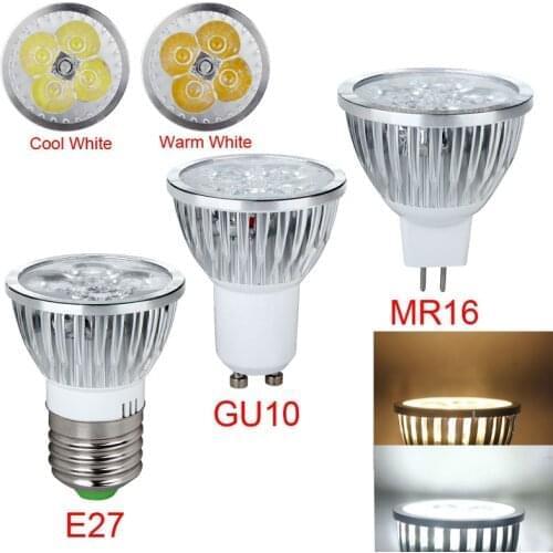 LED Lamp 5W 12W 9W GU10 E27 AC 85-265V LED Bulb Spot Light Lamp MR16 12V LED Spotlight Recessed Lighting Warm/White