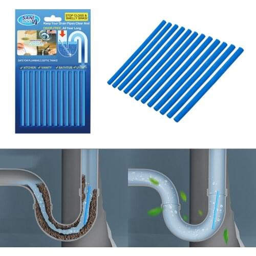 12Pcs/set Air Cleaner Sink Clogging Remover Tools For Home Kitchen Bathroom Drain Toilet Pipe Cleaner Home Cleaning