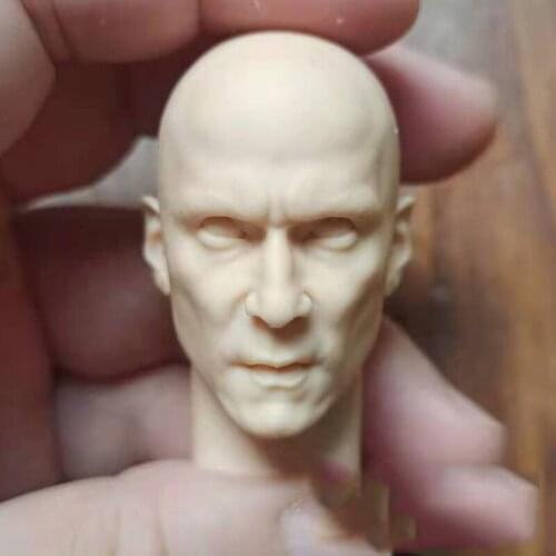 In Stock 1/6 Male Daniel Wu Hong Kong Movie Superstar Head Sculpture Laugh Version White Unpainted DIY For 12inch Doll Action