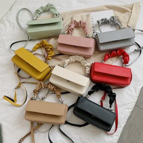 Women Vintage PU Handbag Shoulder Bags Ladies Solid Flap Mini Messenger Pouch Casual Crossbody Present for Female