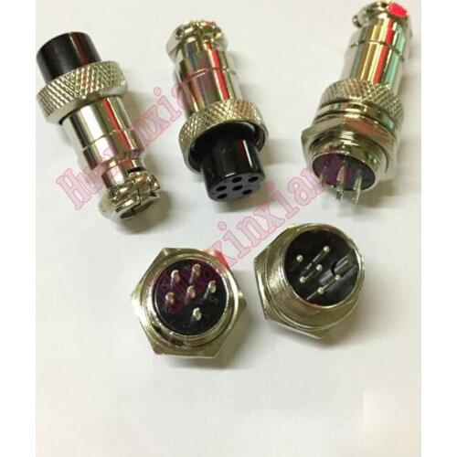 10Pair/Lot GX16-6 GX16 6Pin 6P 16MM Male & Female Wire Panel Connector Circular Aviation Connector Socket Plug
