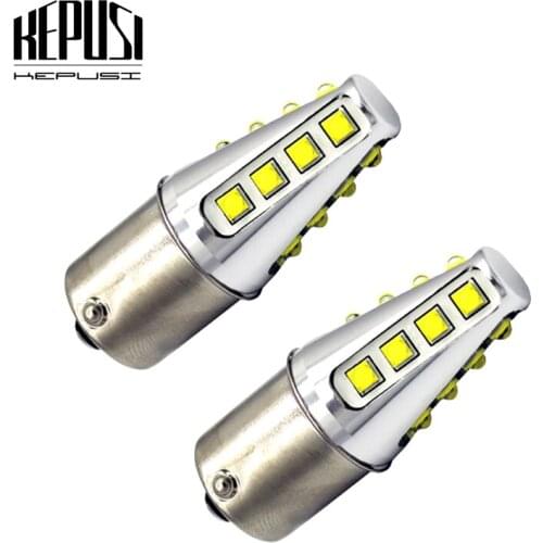 2X BA15S 1156 P21W High Power Car LED Rear Reversing Tail Bulb signal light backup lamp 80W cree chip sourcing 12V 24V white
