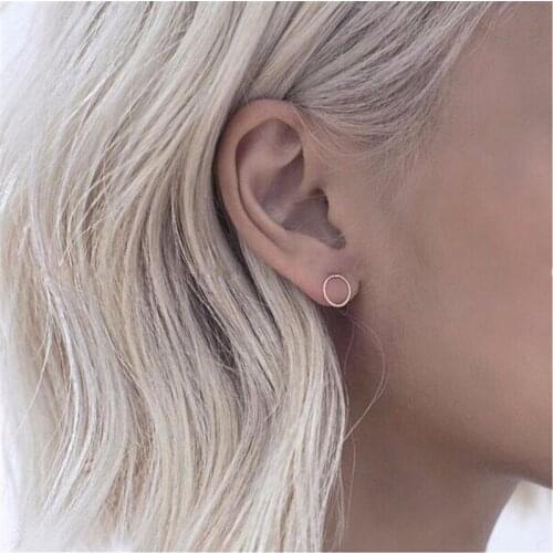 2019 latest design brand very fine new pattern small circle earrings simple earrings for women