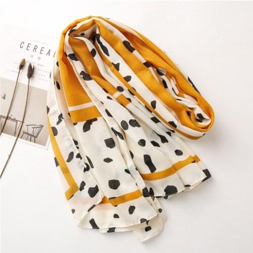 2020 Women Leopard Printed Pattern Cotton Scarf 10pcs/lot