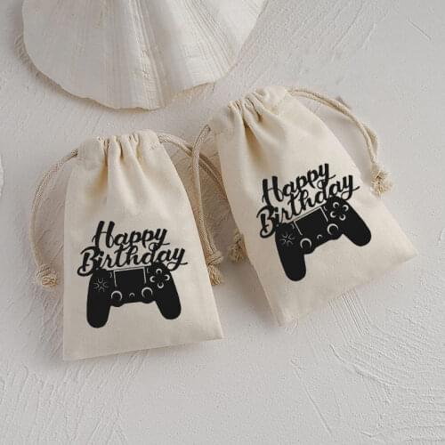 5pcs Controller Candy gift Bags Video Game Arcade Player Geek theme Gamer kid boy daddy happy Birthday Party decoration Supplies