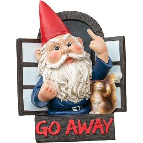 7.87 inch Elf Out The Door Tree Hugger Garden Peeker Yard Art Figurine Hanging Ornament Fairy Garden Statue Resin Craft for Home