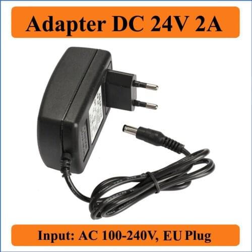 24V 2A EU Plug AC DC Adapters AC100V-240V to DC 24V 2000mA power adapter Plug In power supply Chargers for CCTV LED Routor