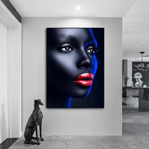 African Sexy Nude Woman Canvas Art Posters And Prints Bright Eyes Canvas Paintings on the Wall Art Pictures For Living Room