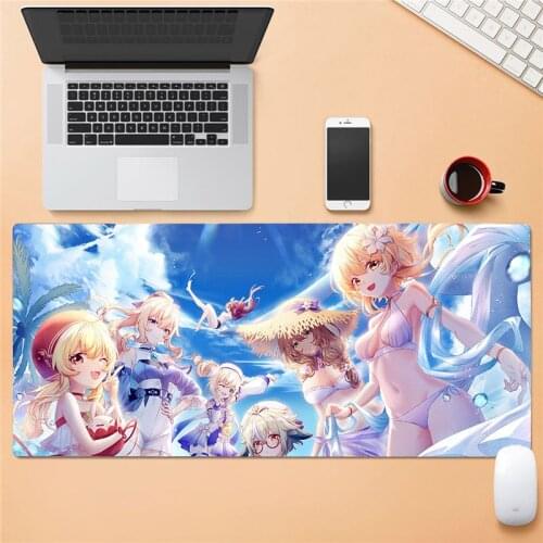 Anime Large XXL Office Computer Desk Pad Desktop Keyboard Large Mouse Pad Leather Notebook Computer Pad Gamer Mouse Pad