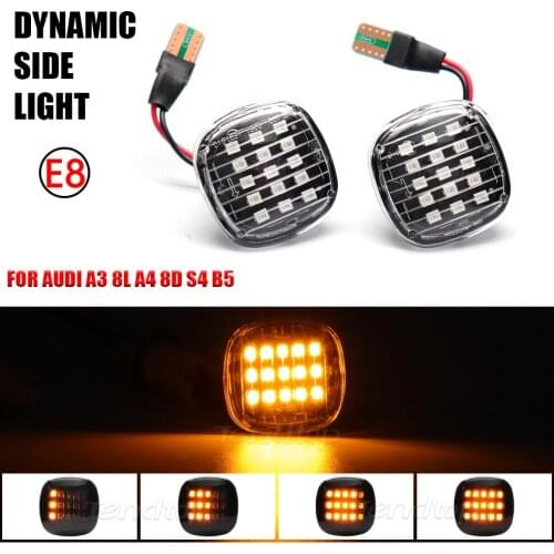 Dynamic Side Light Turn Signal Blinker Lamp Car Styling For Audi A3 8L A4 8D A4 S4 B5 A8 D2 1994 1995 1996 1997 1998 1999 2000