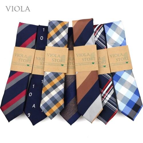 61 Colors Jacquard Striped Plaid Paisley Necktie 6cm Polyester Male Narrow Tie Skinny Tuxedo Suit Shirt Gift For Men Accessory