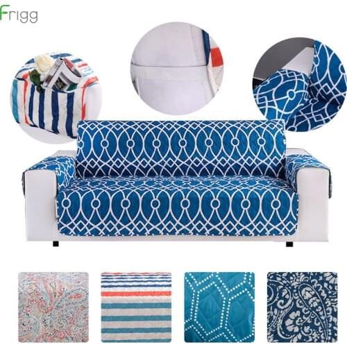1/2/3 Seat Cotton Dust-proof Sofa Covers For Dogs Pets Kids Anti-Slip Quilted Recliner Couch Slipcovers Furniture Protector