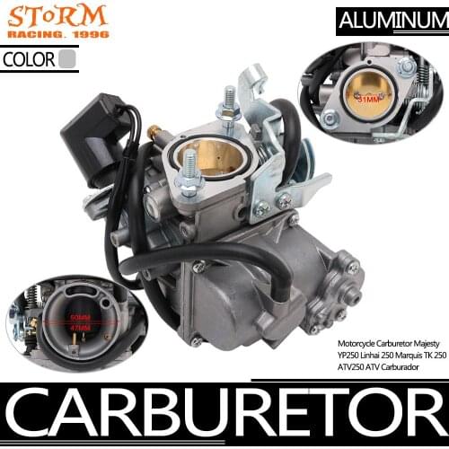 For Majesty YP250 Linhai 250 Marquis TK ATV250 ATV Scooter Pit Dirt Bike Carb Motorcycle Engine Part Carburetor Carburedor