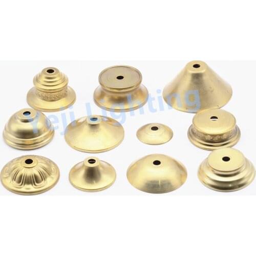 Brass hardware metal cover cap pure copper lamp body decorative cover cap for ceramic lamp chandelier modern led lamp decoration
