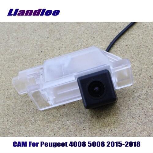 Liandlee CAM Car Rearview Reverse Reversing Parking Camera For Peugeot 4008 5008 2015-2018 / Back Camera HD CCD Night Vision