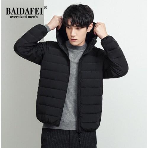 BAIDAFEI Mens Lightweight Water Resistant Packable Down Jacket 2021 Autumn Winte New Seamless Down Slim Fit Jacket
