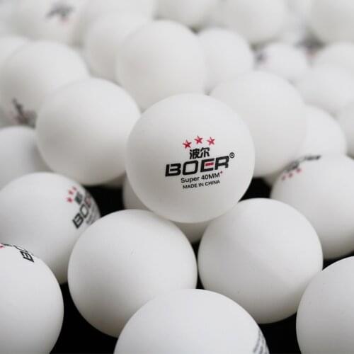 BOER 1 pack 100pcs Table Three-stars Tennis Balls Seamless ABS 40+ Balls Plastic Ping Pong Balls Durable High-elastic Durable