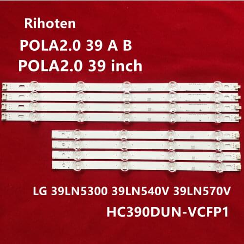 New Kit 8 PCS LED backlight strip Replacement for LG 39LN5300 39LN540V innotek POLA 2.0 POLA2.0 39 inch A B type HC390DUN-VCFP1
