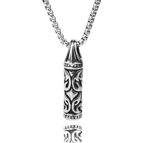 Men Chain Necklace Goth Stainless Steel Pendant Vintage Silver Color Jewelry Accessories Trend Punk Party Mens Necklaces