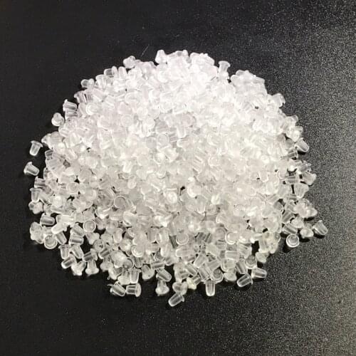 Rubber Earring Back Plug Cap Safety Bullet Stopper Ear Plugging Blocked Rubber DIY Jewelry Parts 20pcs/lot Clear Soft Silicone