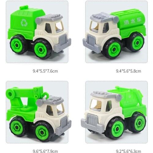 Christmas Gift Childrens Puzzle Model Toy Engineering Car Nut Assembly Car Toys