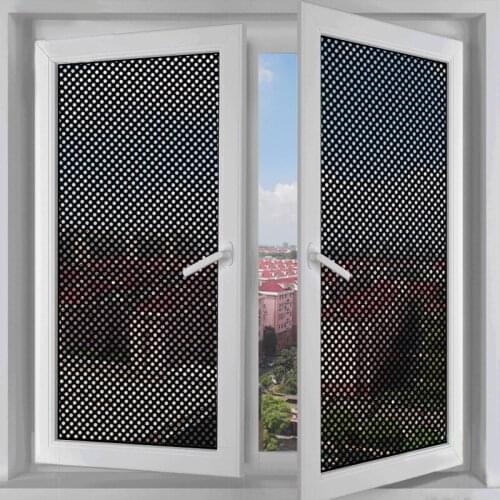 Window Net Black Bedroom Mesh Stickers Self-adhesive Glass Film Sunshade Cling Vinyl Privacy Door