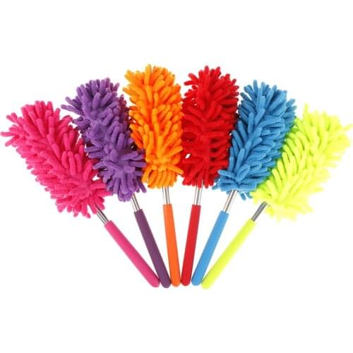 Modern Stretch Extend Microfiber Dust Shan Adjustable Feather Duster Dusting Brush Cars Sofa