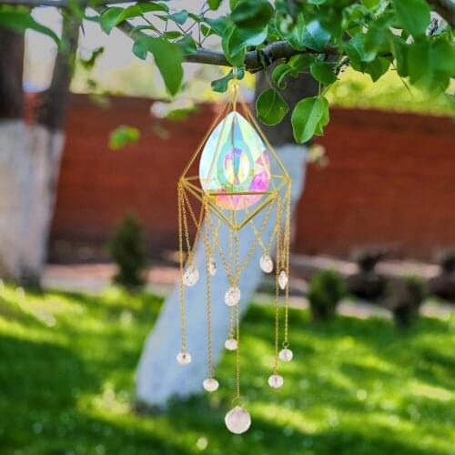 Pipa Crystal Prisms Hanging Rainbow Chaser Lighting Accessories For Window Curtains Pendant Home Garden Car Lamp Decor Gifts