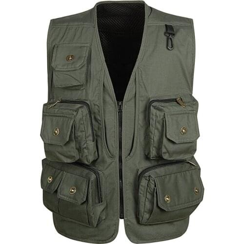 Summer Fall Casual Loose Men Army Green Red Sleeveless 3XLmes h Patchwork Vest Coat , 2017 Male Man Summer Journalist Vests
