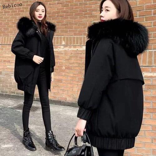 Fake Fur Winter Female Jacket New Hooded Winter Coat Women Warm Parkas Waterproof Winter Jacket For Women short Outerwear